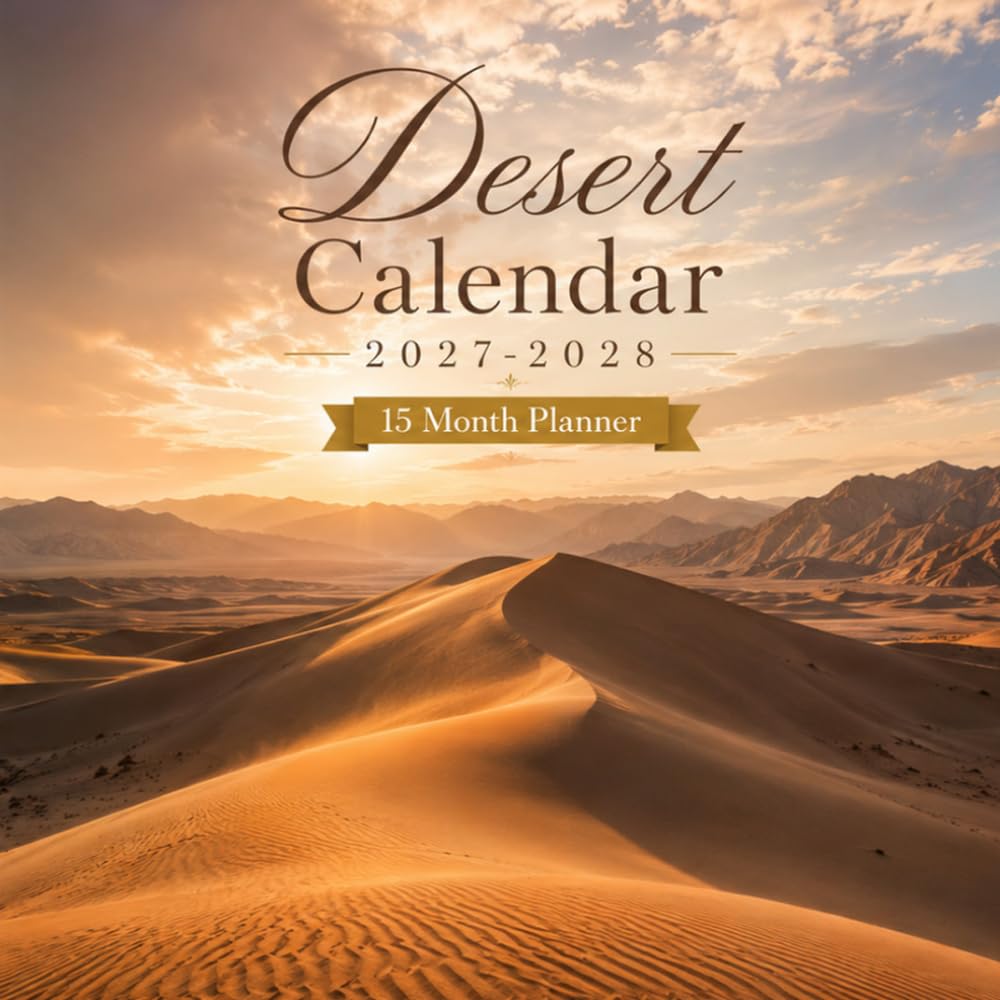 Desert Calendar 2027–2028: 15-Month Planner