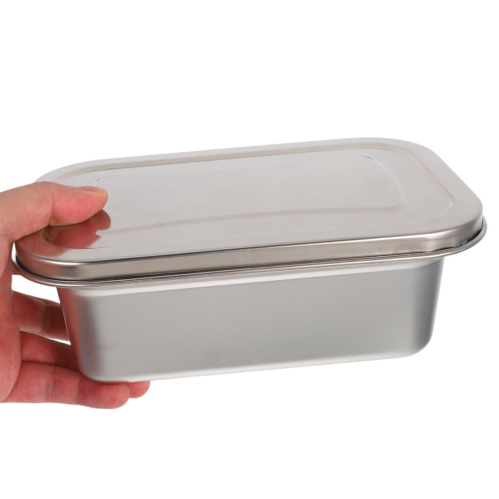 Contenitori Gelato in Acciaio Inox da 1, 2L con Coperchio 2 Pezzi
