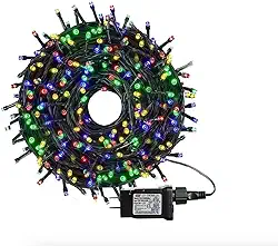 Pisca Cordao 500 Leds Luzes Colorido Decorativo Natal 8 Funcoes 50m Uso interno e externo IP44, Bivolt