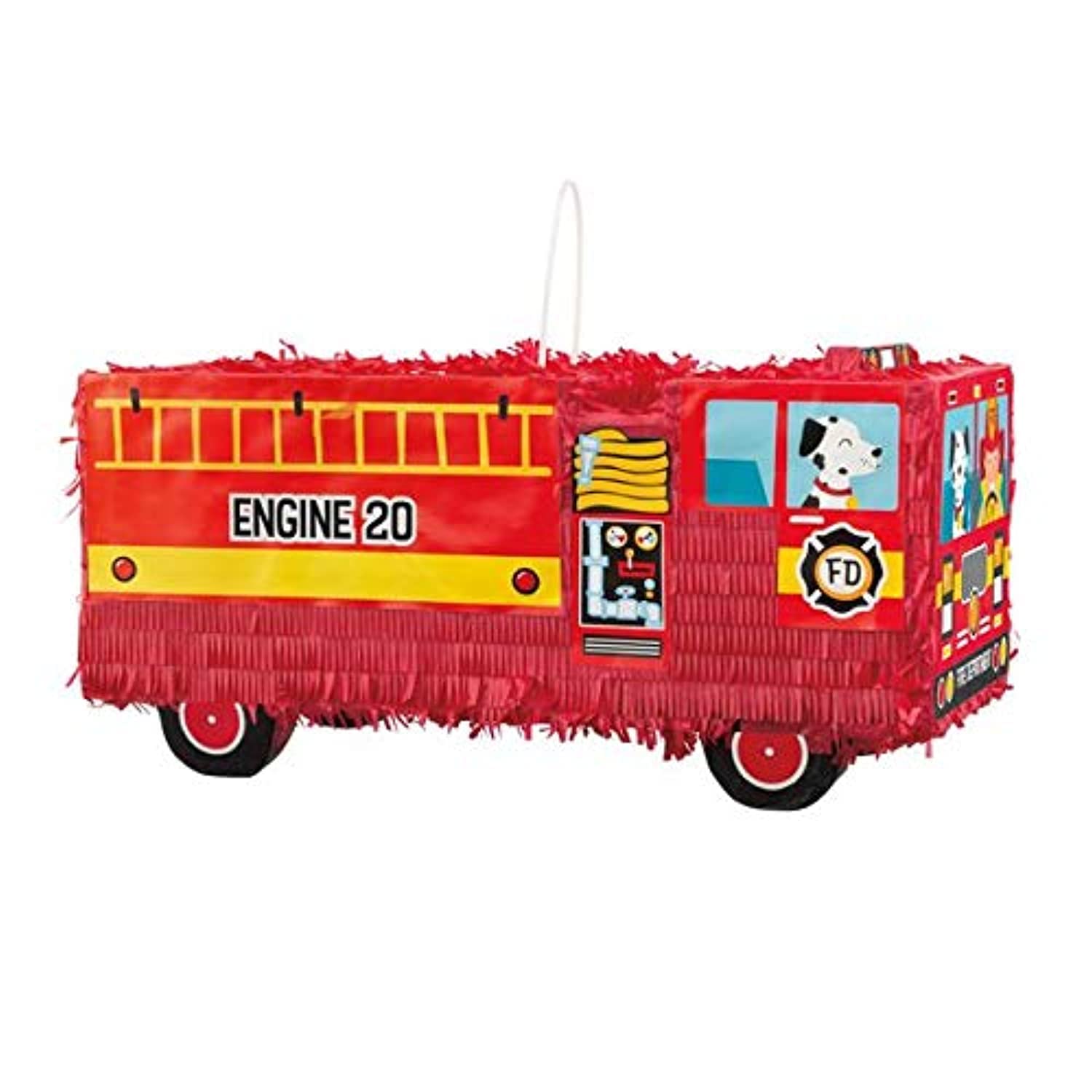 Unique RED FIRE TRUCK 3D PINATA