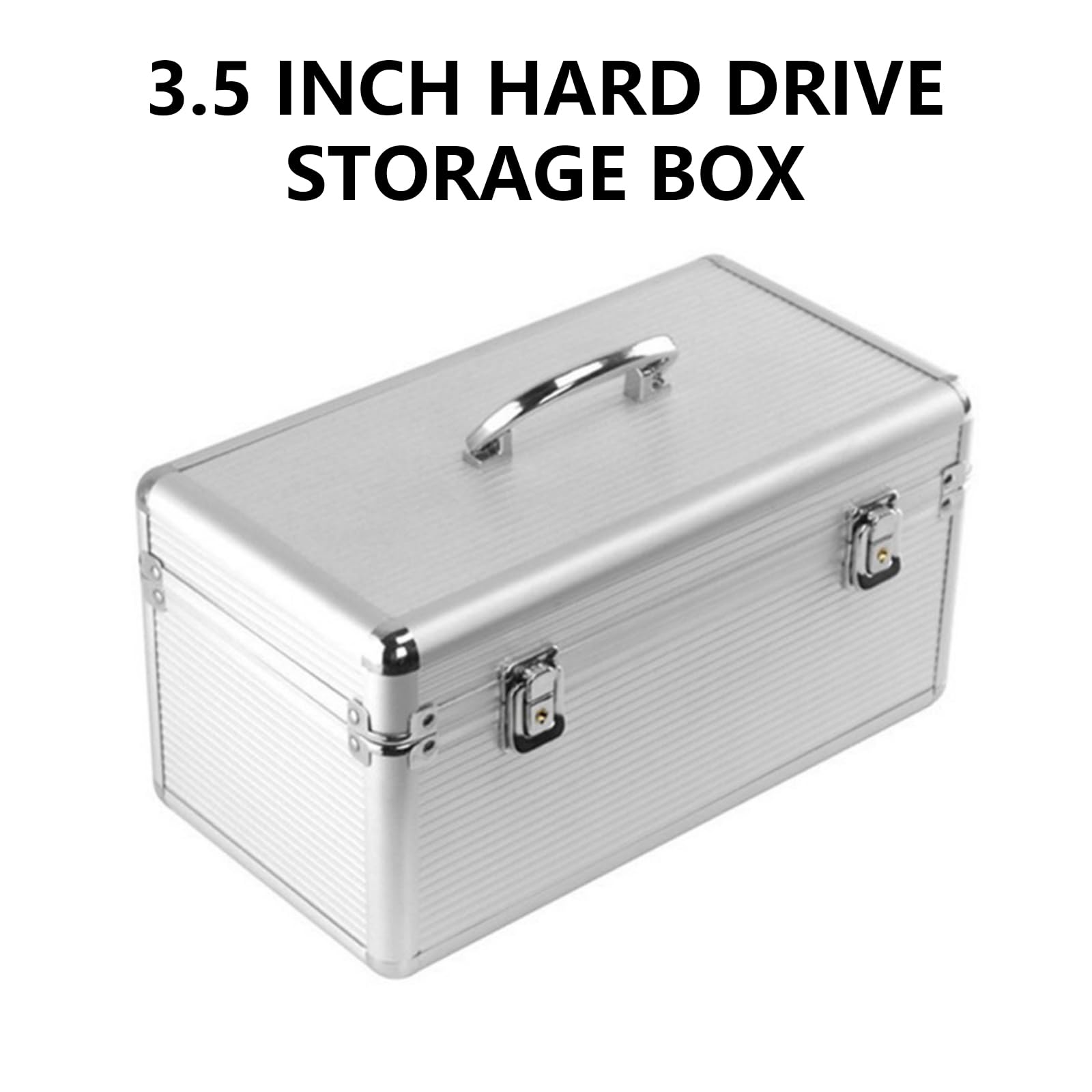 Hard Drives Case 3.5inch 10 Bay Protective Storage Suitcase with Foam Hard Case Shockproof Carrying Case