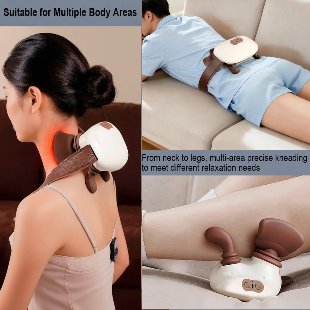 4D Neck Massager Hands, Neck Massager with Hands, 3 Massages Levels & 2 Heating Levels, Electric Massagers, Bionic Massager, Neck Shoulder Massage, Simulated Human Hand Design,Relieve Fatigue