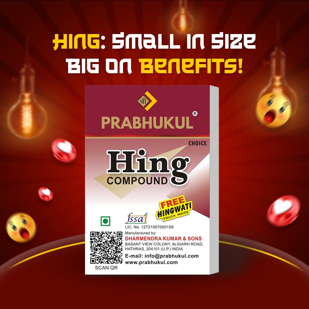 SHREE PRABHUKUL Premium Asafoetida, No Added Atta, Extra Strong & Aromatic, Ideal for Everyday Use in Curries & Vegetables 50g Potent Hing-solid - Image 6 thumbnail