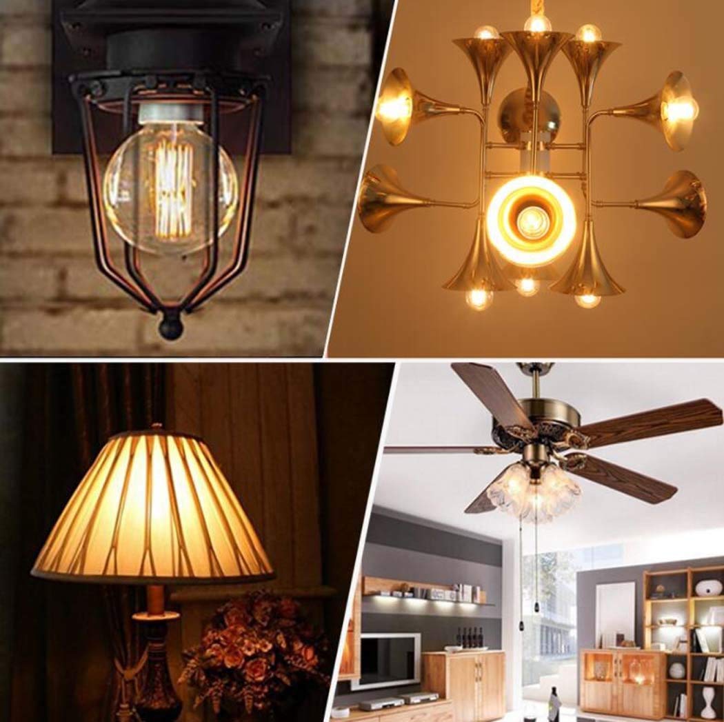 Bombillas de luz Edison LED de E27, bombilla de tornillo de filamento de LED, bombilla de ahorro de energía 4000K, no regulable, paquete de 10 (color : Marrón, Diseño : 220v-8w)