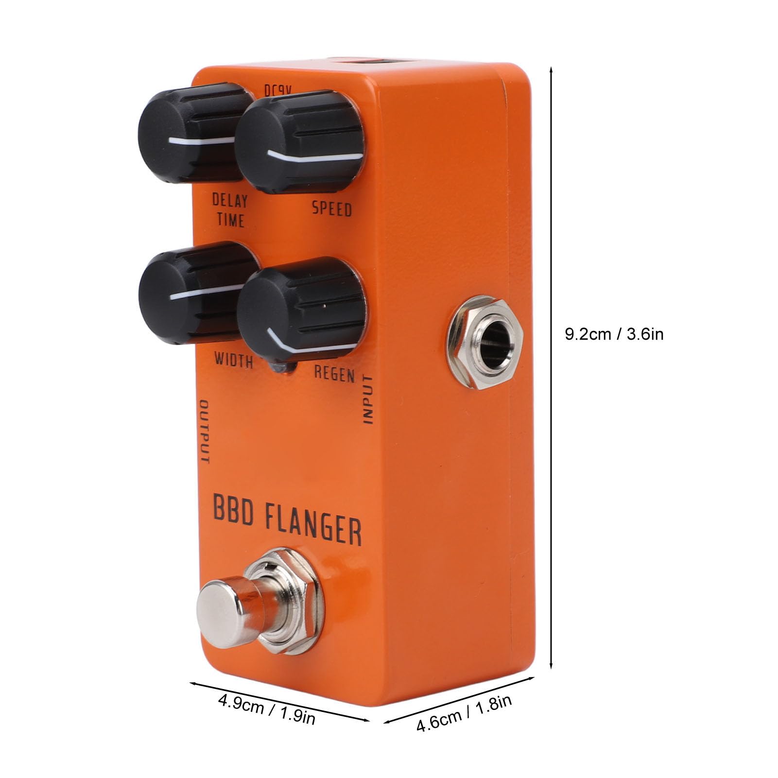 Pedale Flanger Analogico, True Bypass del Segnale Puro, Riduzione del Rumore, Luce per Basso Elettrico. Mini Pedale in Lega di Alluminio Effetti Diversi, Gamma di velocità 0,4
