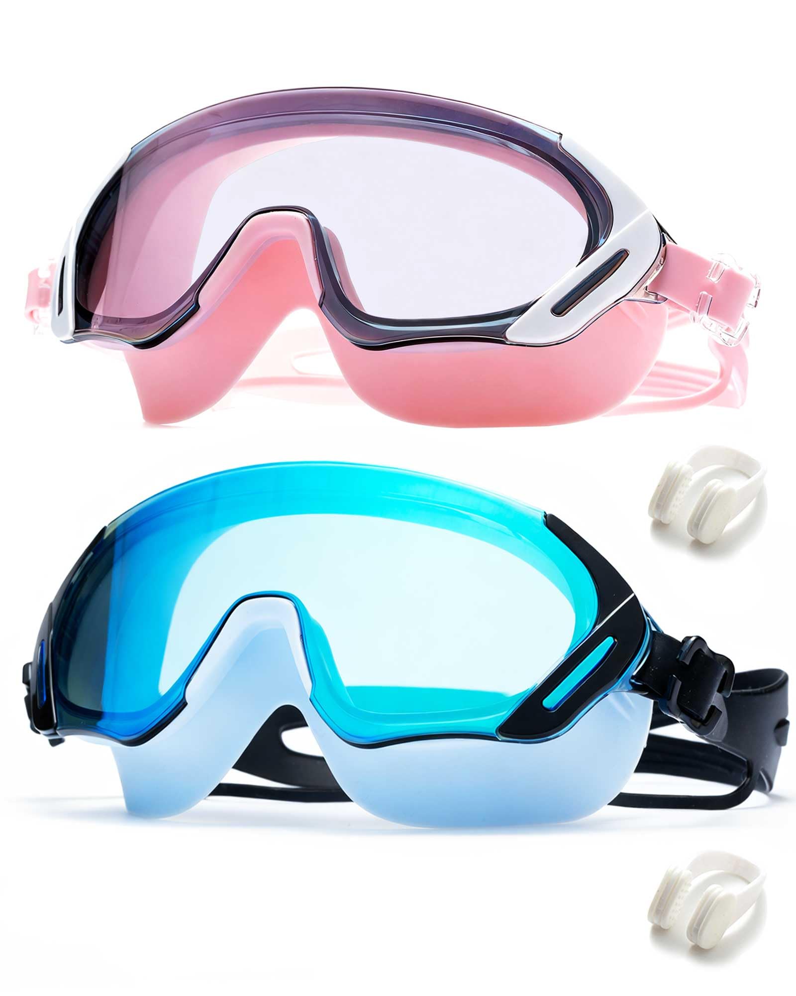 Swim Goggles, Wide Angle Anti-fog and UV Leak Proof Goggles,Swimming Goggles for Adult Youth