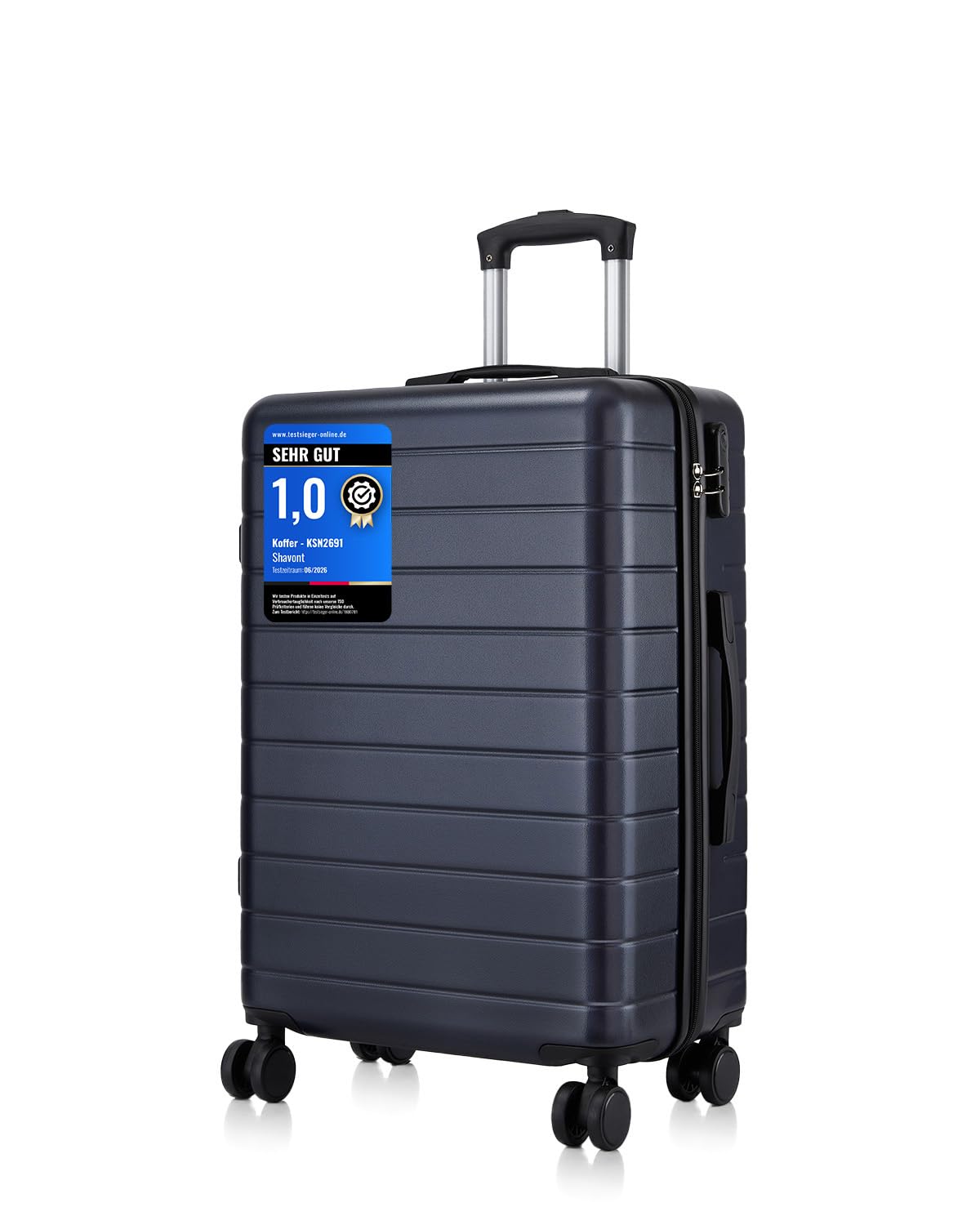 Shavont Handgepäck Koffer 55x40x20cm, Leichter ABS+PC Reisekoffer für Flugzeug, Ryanair Trolley mit 4 Rollen, Hartschalenkoffer für Eurowings, Kabinenkoffer für EasyJet und Business Reisen