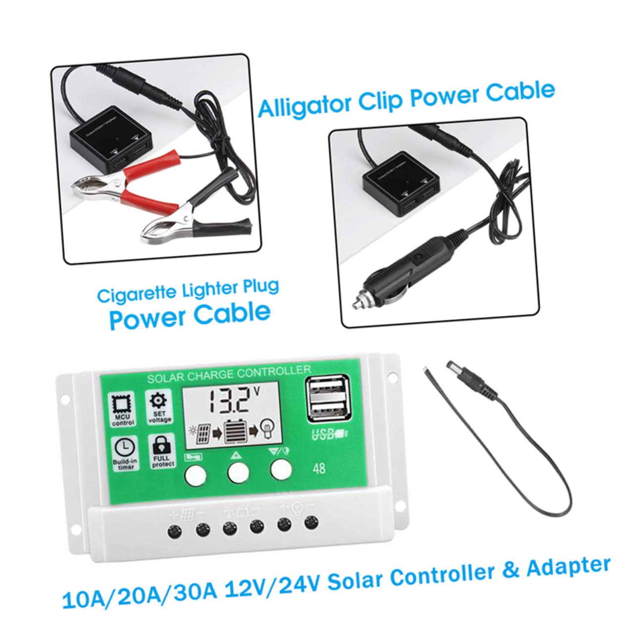 HEMOTON Kit Pannello Solare Pieghevole 25w 18v, Monocristallino, Leggero, Protezione da Sovraccarico e Inversione, per Emergenze in Auto e Montagna