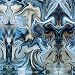 Hydrographics Film - Water Transfer Printing - Hydro Dipping -Blue Oil Slick- 1 Meter