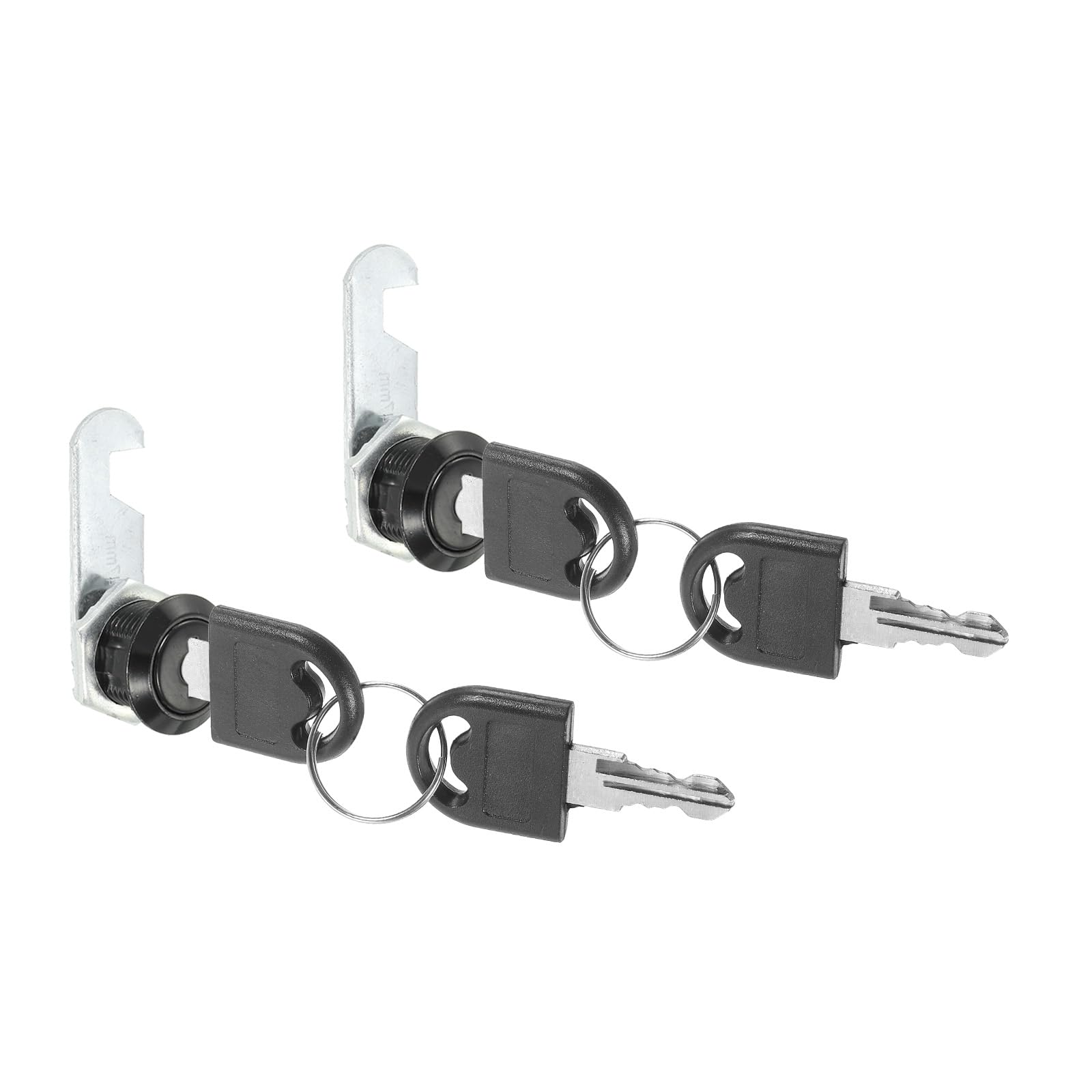PATIKIL Cabinet Lock with Keys 2 Pcs 5/8"(16mm) Cam Locks Zinc Alloy Tool Box Lock Replacement Keyed Alike for Drawer Cupboard Household Mailbox RV Door Lock