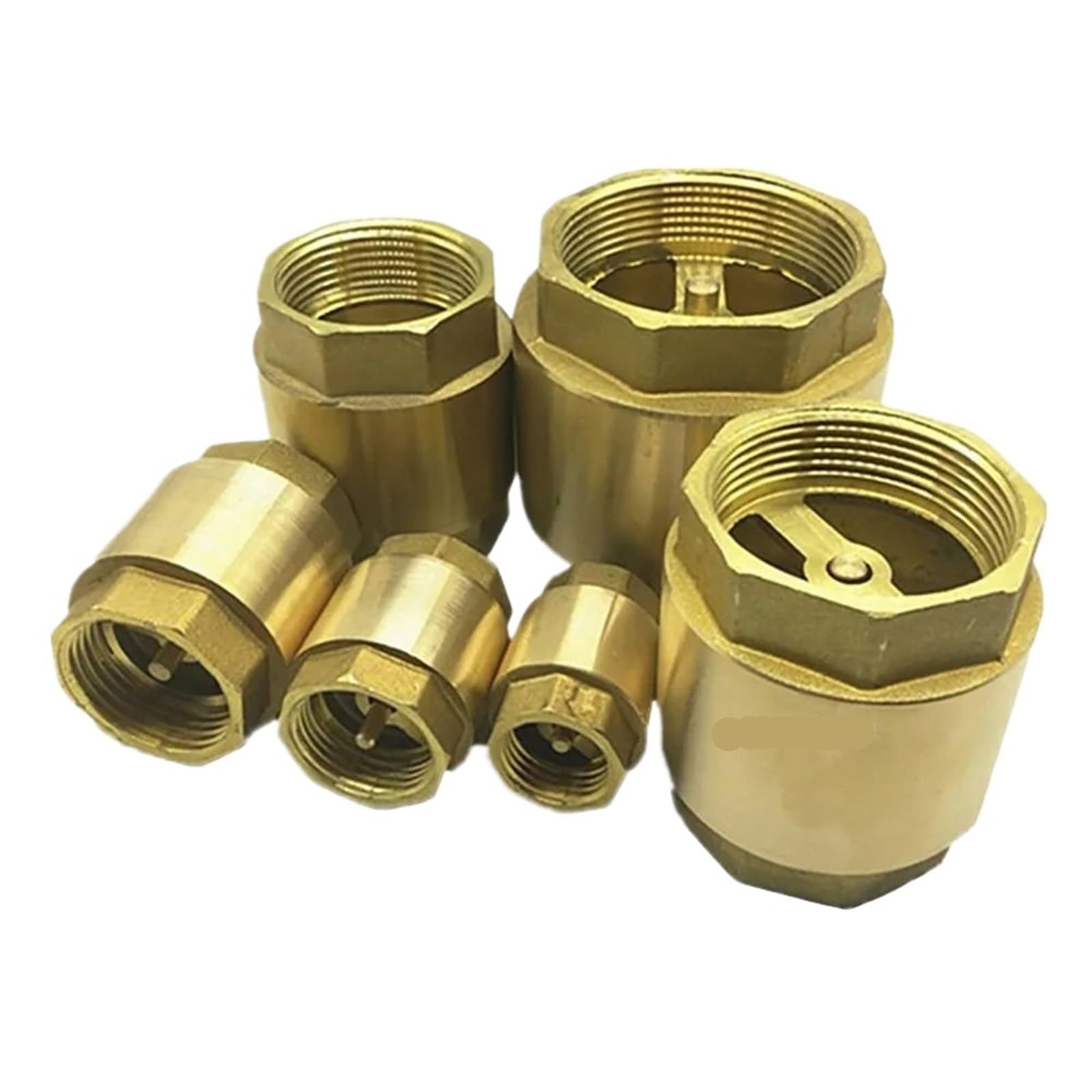 Dkgnyxnplj Dn15 G1-2 1Pcs Brass Check Valve In-Line Spring 1-Way Valve(Dn15 G1-2)