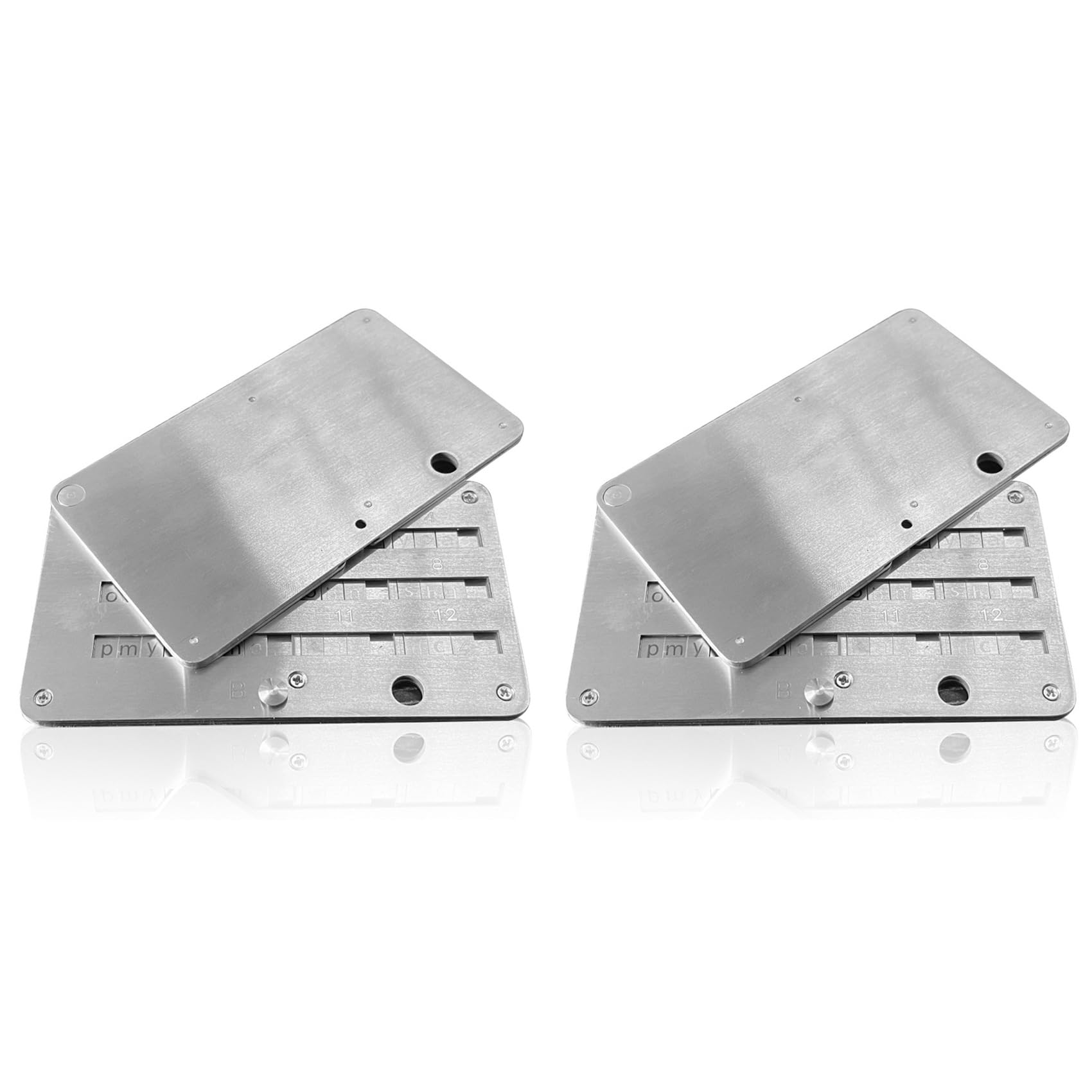 Jnchdghwa Silver 2X Plates Wallet Crypto Cryptocurrency Crypto Wallet For Bitcoin Hardware Cold Backup Mechanical Code Record Book