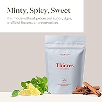 Vista 6 de Thieves - Gotas para la tos de aceite esencial de 30 unidades con infusión de aceite esencial Young Living