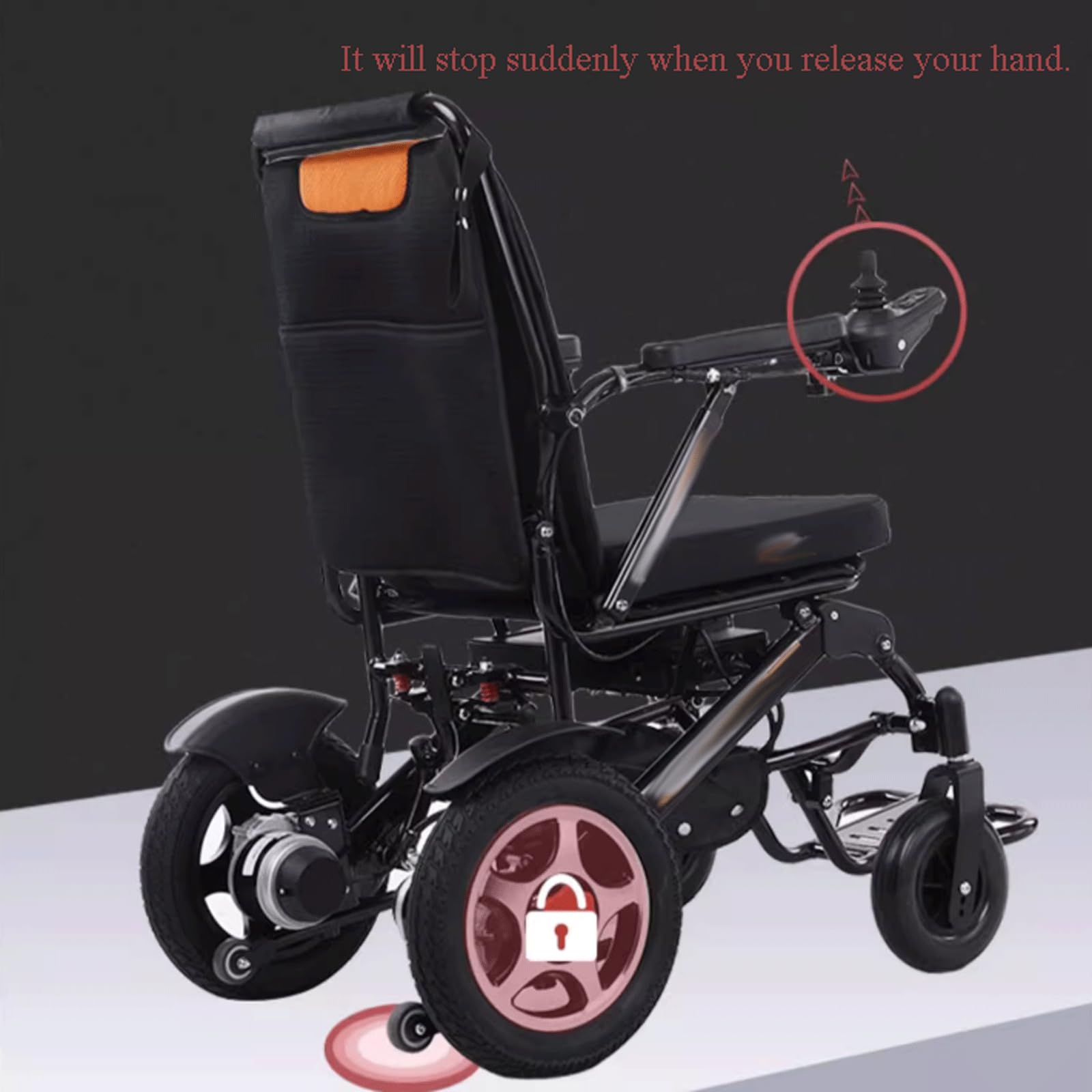 KRILLIQ Silla de Ruedas eléctrica con Motor sin escobillas, sillas de Ruedas eléctricas Inteligentes, ayudas para discapacitados, Scooters