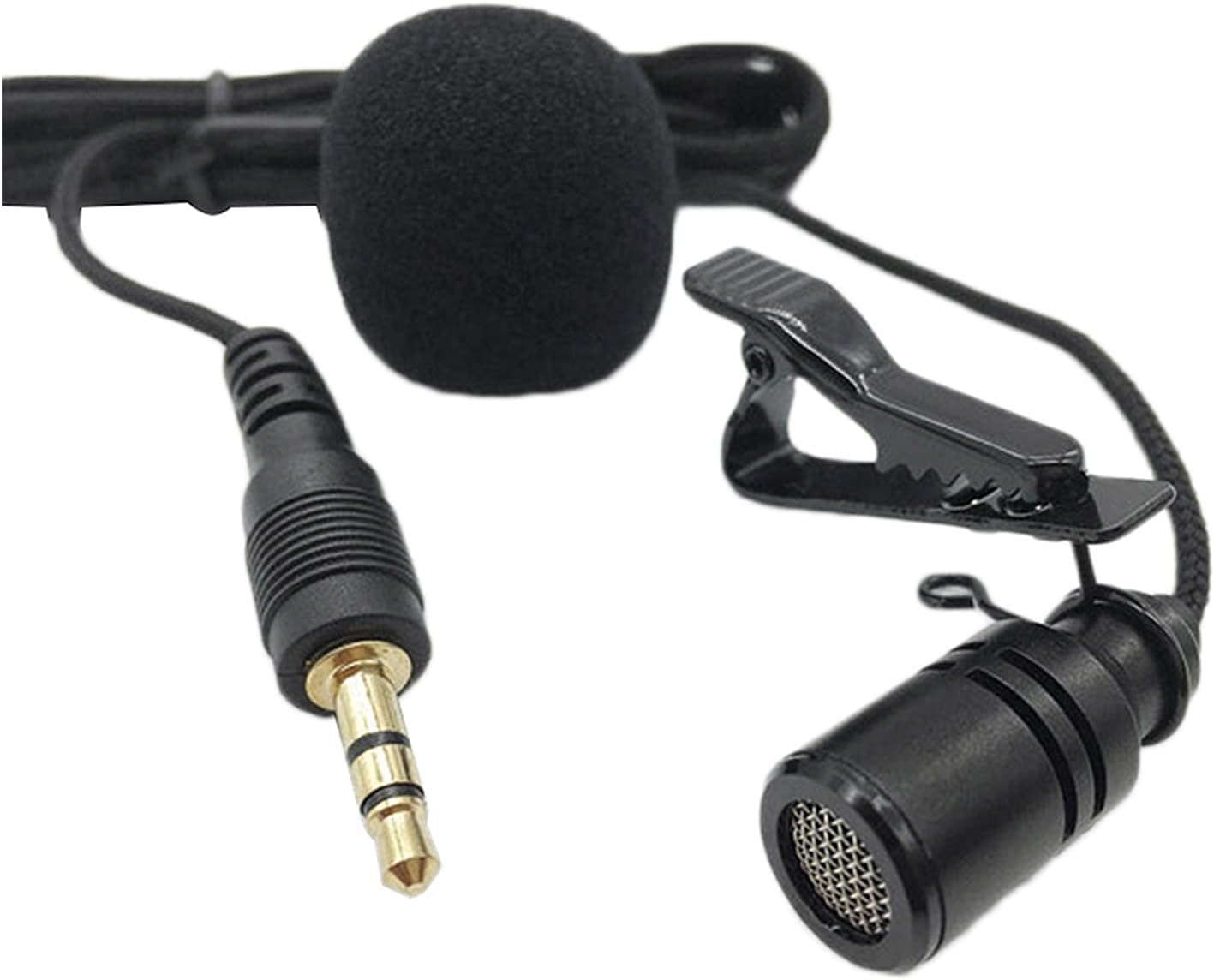 Amazon マイク ミニモバイルラバリエルクリップマイクロフォン高互換性ユニバーサルハンズフリー3.5mmジャック有線マイク PC