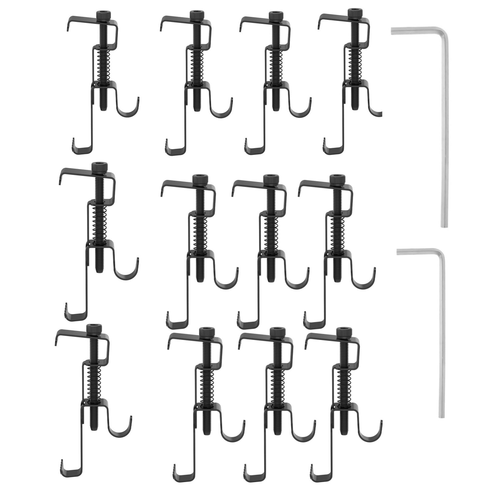 12 Pcs Brick Clips for Christmas Lights Brick Hooks for Hanging Outdoor No Drill Outdoor Light Hooks for Brick Heavy Duty Brick Hanger Clamp Adjustable Brick Hook Hanger for Light Wire Fairy Lights