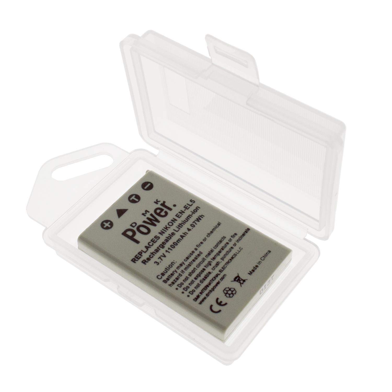 DMK Power EN-EL5 Replacement Battery fits Compatible with Nikon CoolPix 3700 4200 5200 5900 7900 P3 P4 P80 P90 P100 P500 P510 P520 P530 P5000 P5100 P6000 S10 Digital Camera