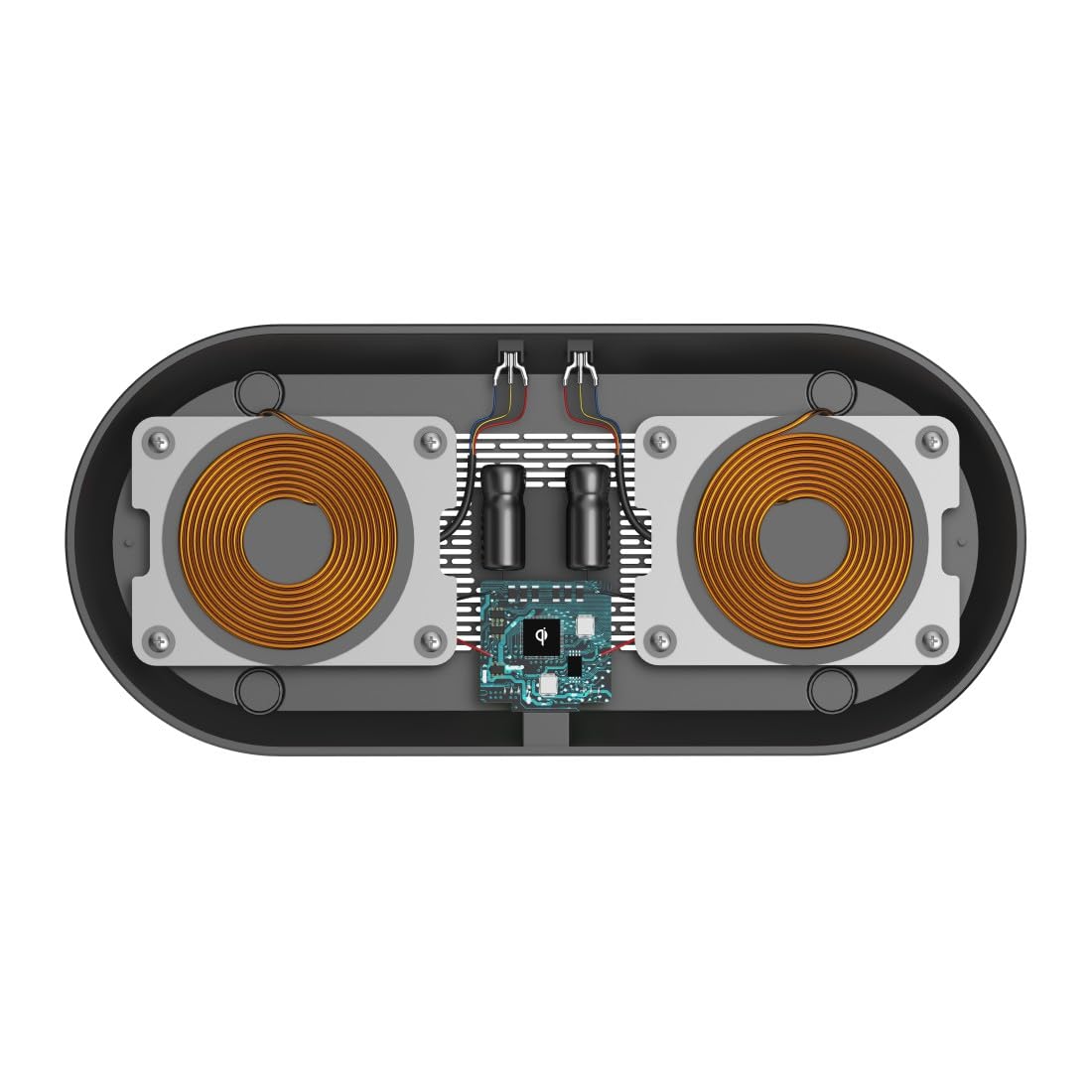 Hama Ładowarka indukcyjna 2000mA QI-FC10 DUO 00201682 wyjścia standard ładowania indukcyjnego czarny