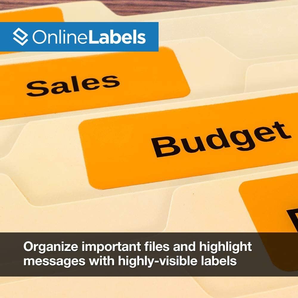 Neon Orange Address Labels - 2.625 x 1 - Pack of 3,000 Labels, 100 Sheets - Inkjet/Laser Printer - Online Labels