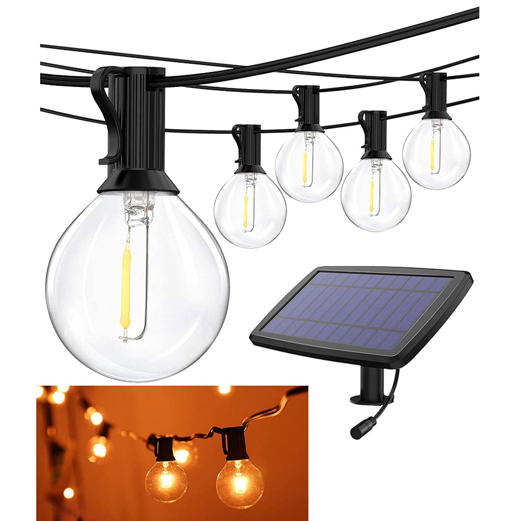 SHIJIANX Solar Powered Outdoor String Lights - Solar Light Bulb String Household Lighting Landscape Decorative Light Garden Layout Garden Hanging Light led Night Light (25 Bulbs, 7.5 Meters)