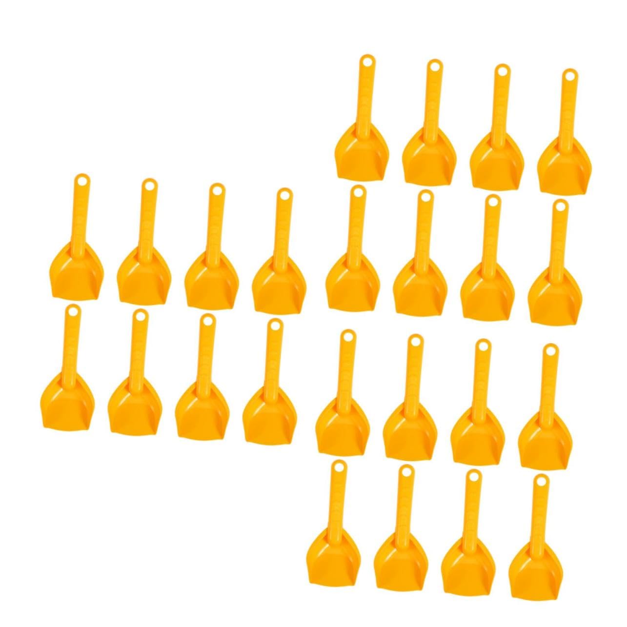 POPETPOP 24 Piezas Palas de Arena para Juguetes de Playa y Jardinería Pala de Color Amarillo para Actividades al Aire Excavación