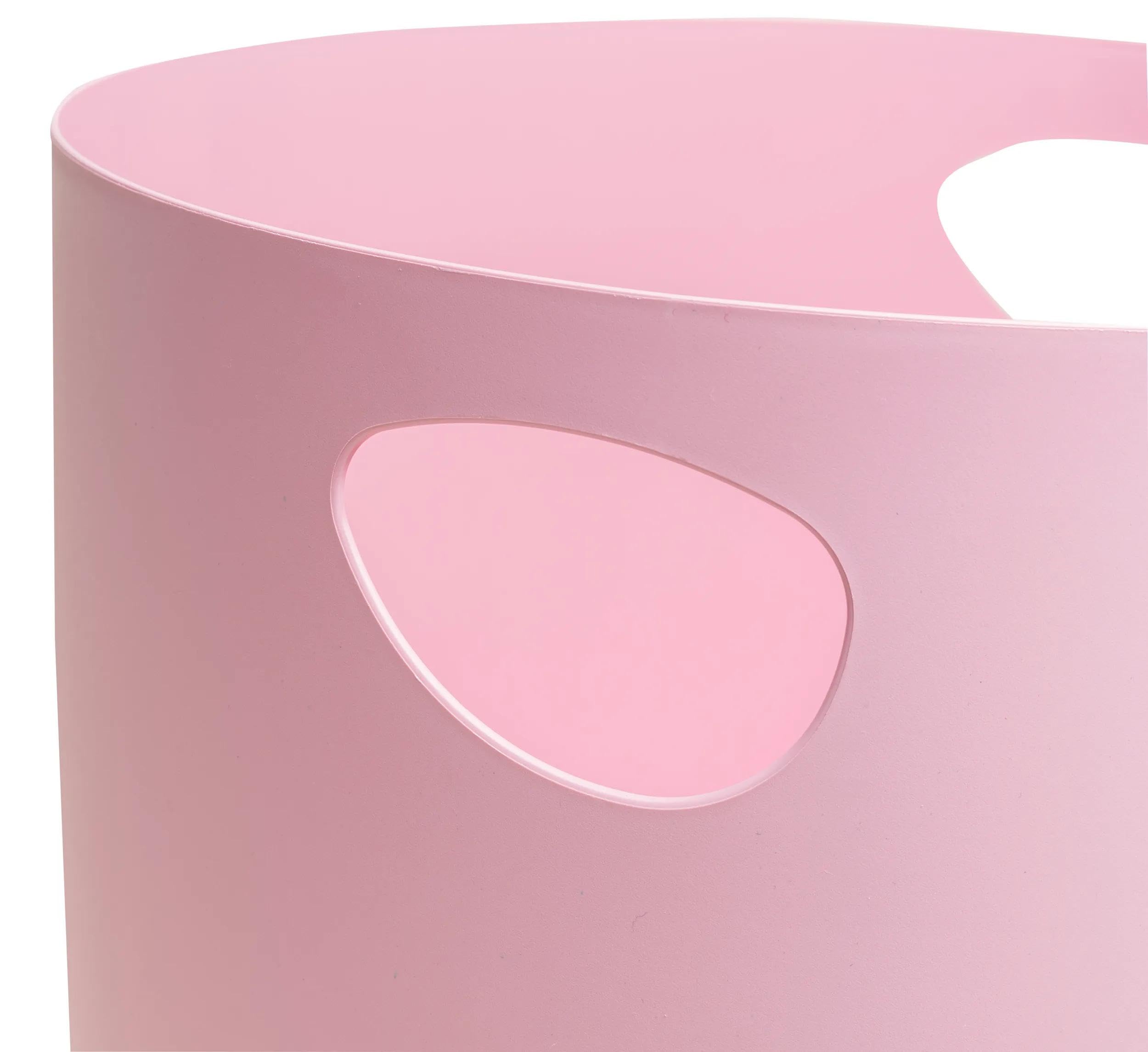EXACOMPTA - Nr ref. 45371D - 1 kosz na papier z uchwytami ECOBIN Autentik - Duża pojemność 15 litrów - Wymiary 26,3 x 26,3 x 33,5 cm - do biura lub domu - Candy Pink