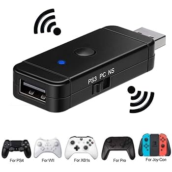 JZW-Shop Controller Adapter USB for Nintendo Switch, PS3, PC