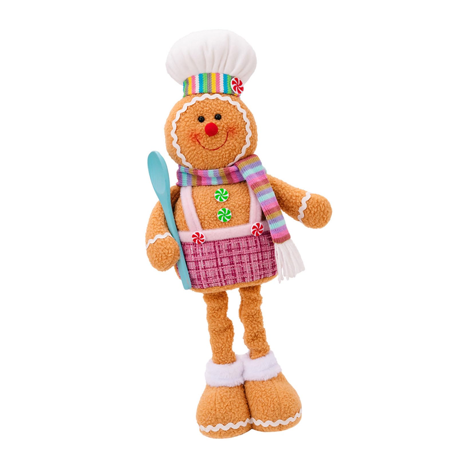 Fazvncv Extendable Colorful Gingerbreads Colorful Gingerbreads Christmas Window Dolls Ornament for Holiday Decoration Extendable Holiday Figurine