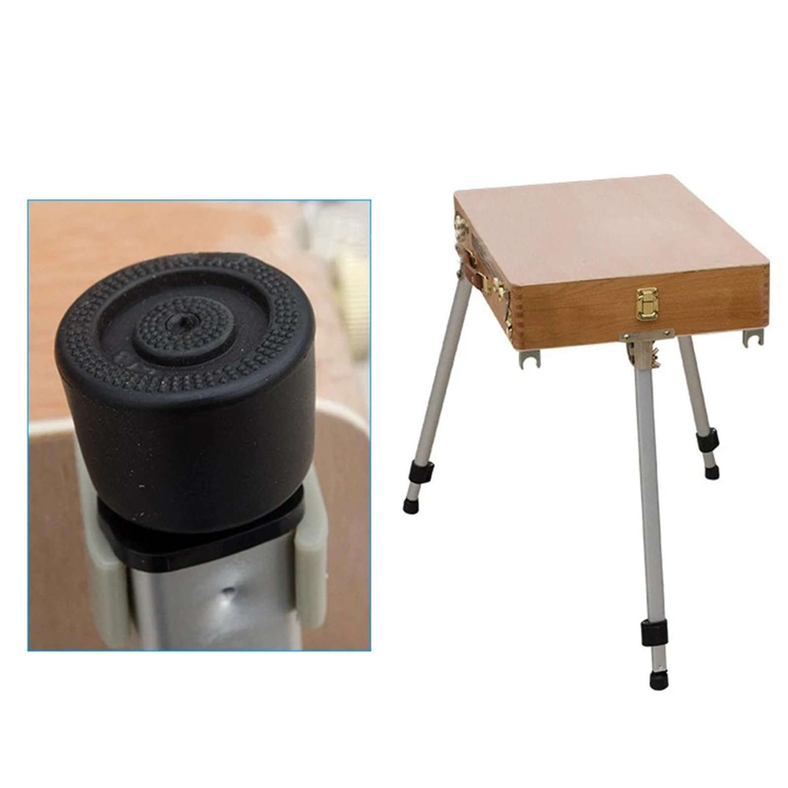 Tragbarer Malkoffer Tragbare Kunststaffelei aus Holz mit Aufbewahrungs-Skizzenbox, verstellbares Stativ, Malpalettenbrett for Künstler, Schule, Anfänger, Maler