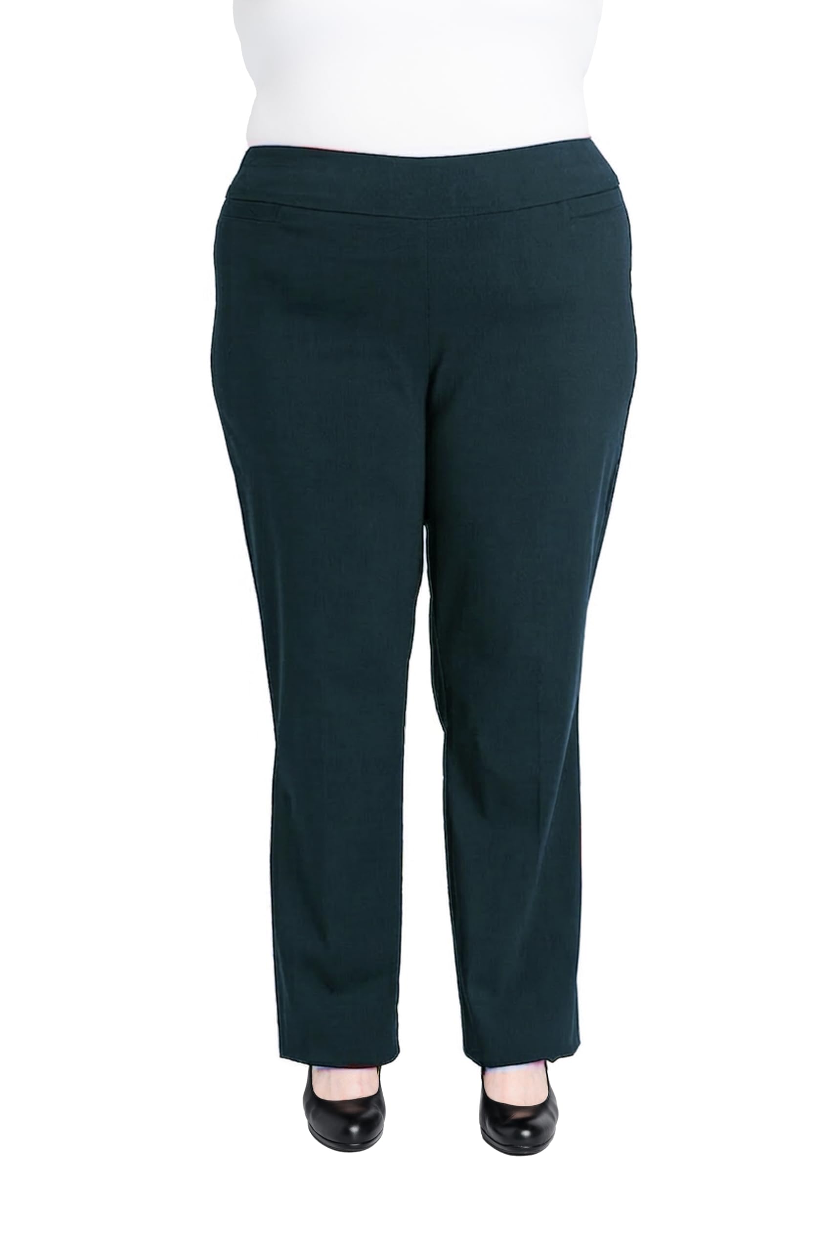 Briggs New York Women's Super Stretch Millennium Welt Pocket Pull on Career Pant, Gravity Blue