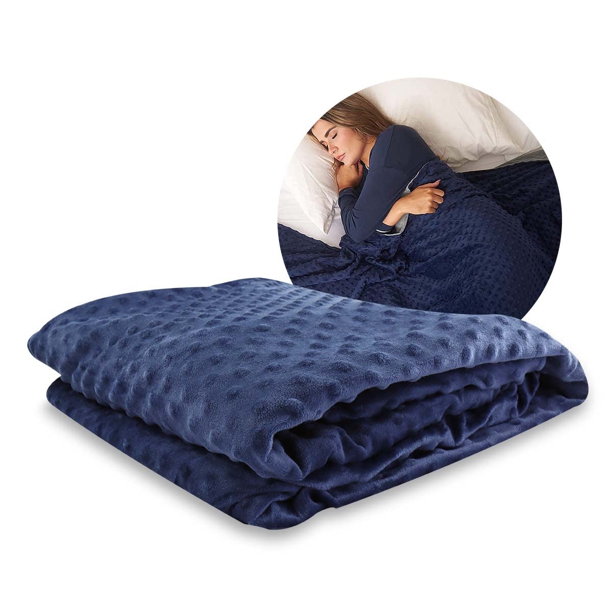 Housse de couverture lestée pour des nuits apaisantes en bambou et minky 200x200
