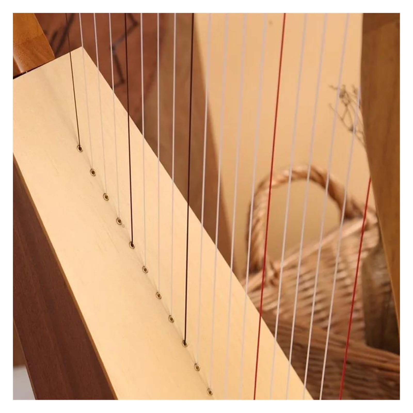 Anfänger harfe 15/19 Saiten Chromatische Leier Tragbare Harfe Holzleier Mit Zubehör Anfänger Saiteninstrumente Schöne Geschenke(19 strings)