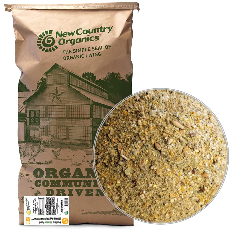 New Country Organics | Starter Feed for Baby Chicks | Soy-Free | 21% Protein | Certified Organic and Non-GMO | 40 lbs