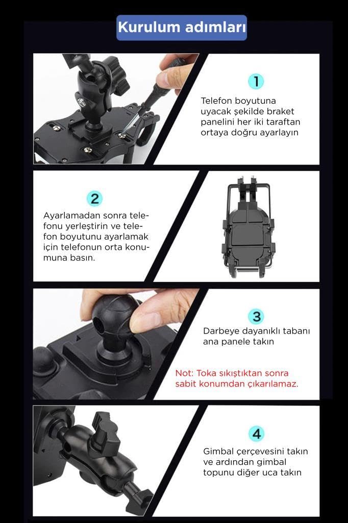 Torima Siyah JX-043 Car Holder Araç Içi ve Bisiklet Telefon Tutucu