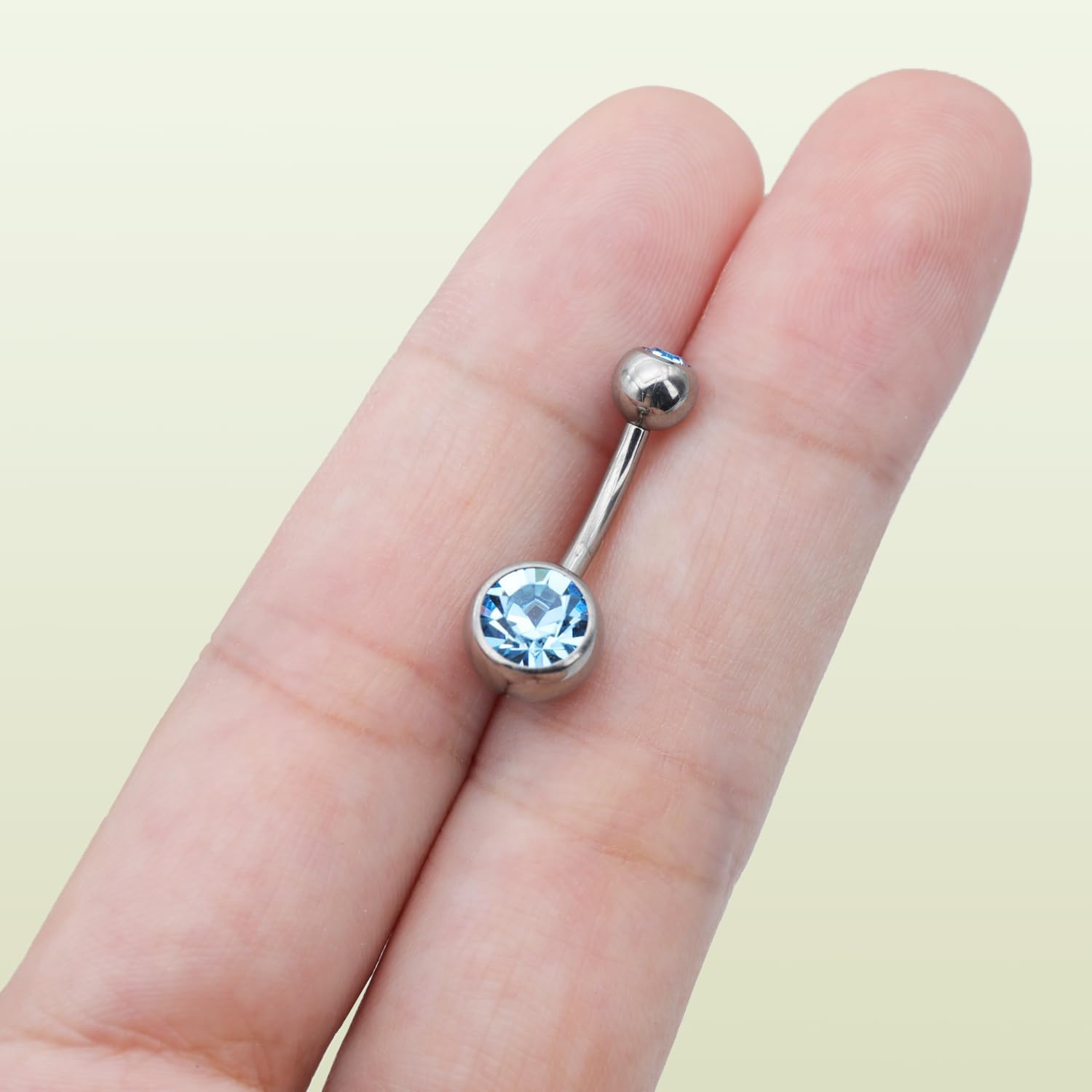 Titanium Belly Button Rings Set – 4pcs 14G Curved Barbell with CZ Top,10mm 12mm Hypoallergenic Belly Piercing Jewelry for Women,G23 Implant Grade, 7 Colors - Image 6