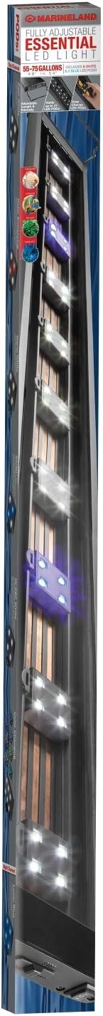 MarineLandFully Adjustable Essential LED Light for 55-75 Gallon Aquariums, Customizable Lighting