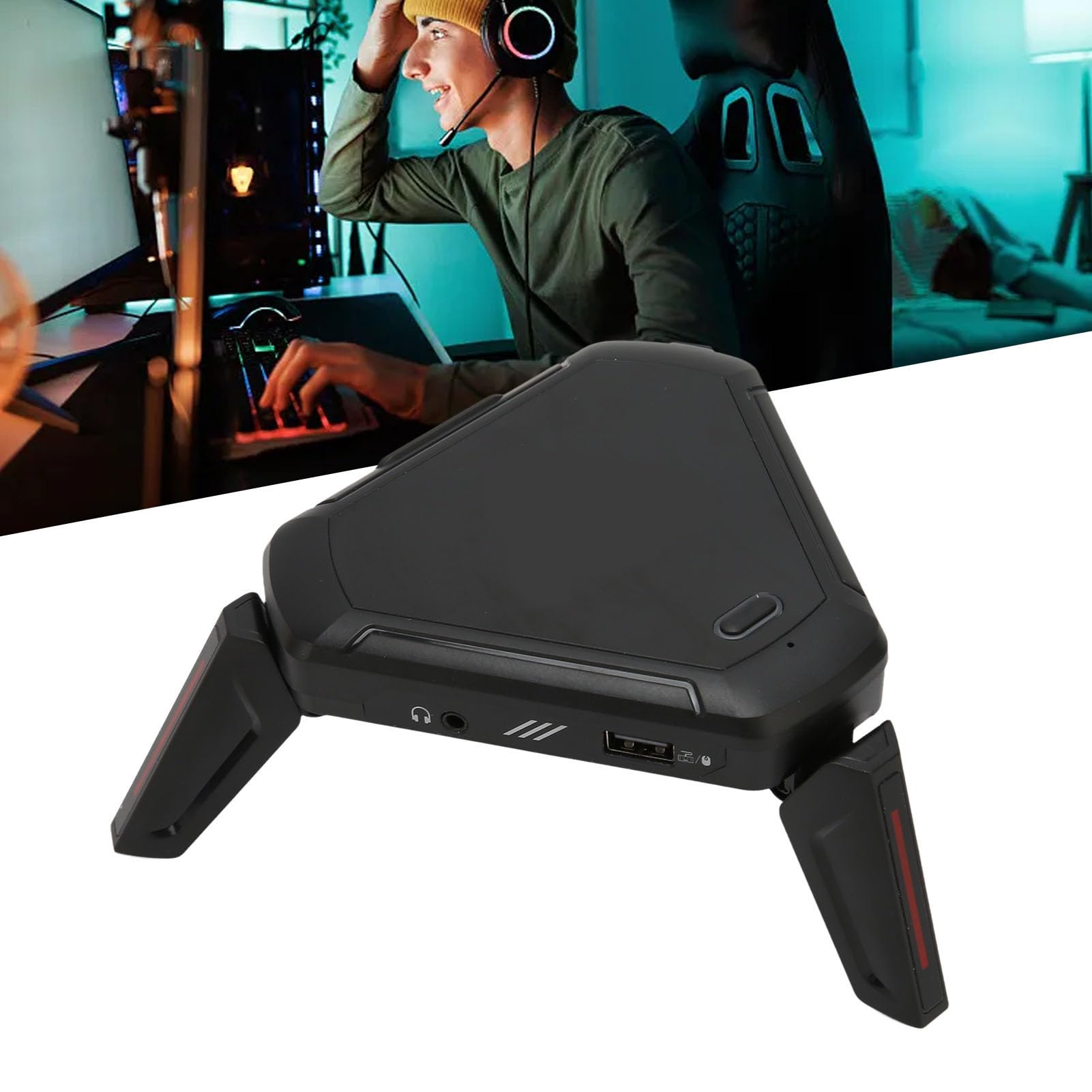Convertitore Mouse Tastiera, Plug and Play Accurato Impostazioni Personalizzate Convertitore Mouse Tastiera Gaming ABS Effetto di Illuminazione Colorato RGB per Console di Gioco