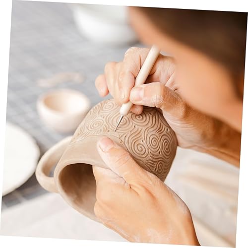 Miniatura 6 de EXCEART Juego de 3 piezas de herramientas de escultura en relieve, herramientas y suministros de cerámica, herramientas de escultura de cerámica,