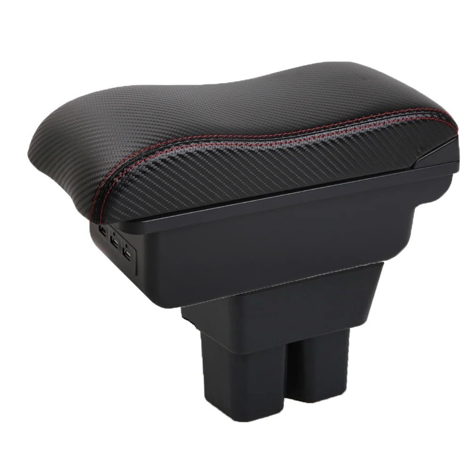 Hguvsjd B-3Usb-Red Line Armrest Box For Suzuki For Jimny Jb74 Central Armrest Storage Box Elbow Support For Drivers And Passengers Car Armrests(B-3Usb-Red Line)