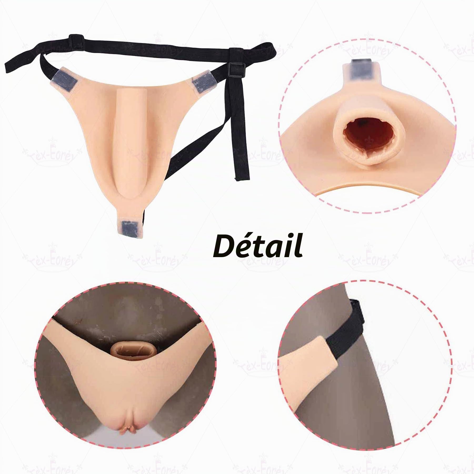 Culotte De Vagin en Silicone Faux Culotte De Chameau Réaliste Culotte Gaff pour Homme pour Travesti Transgenre