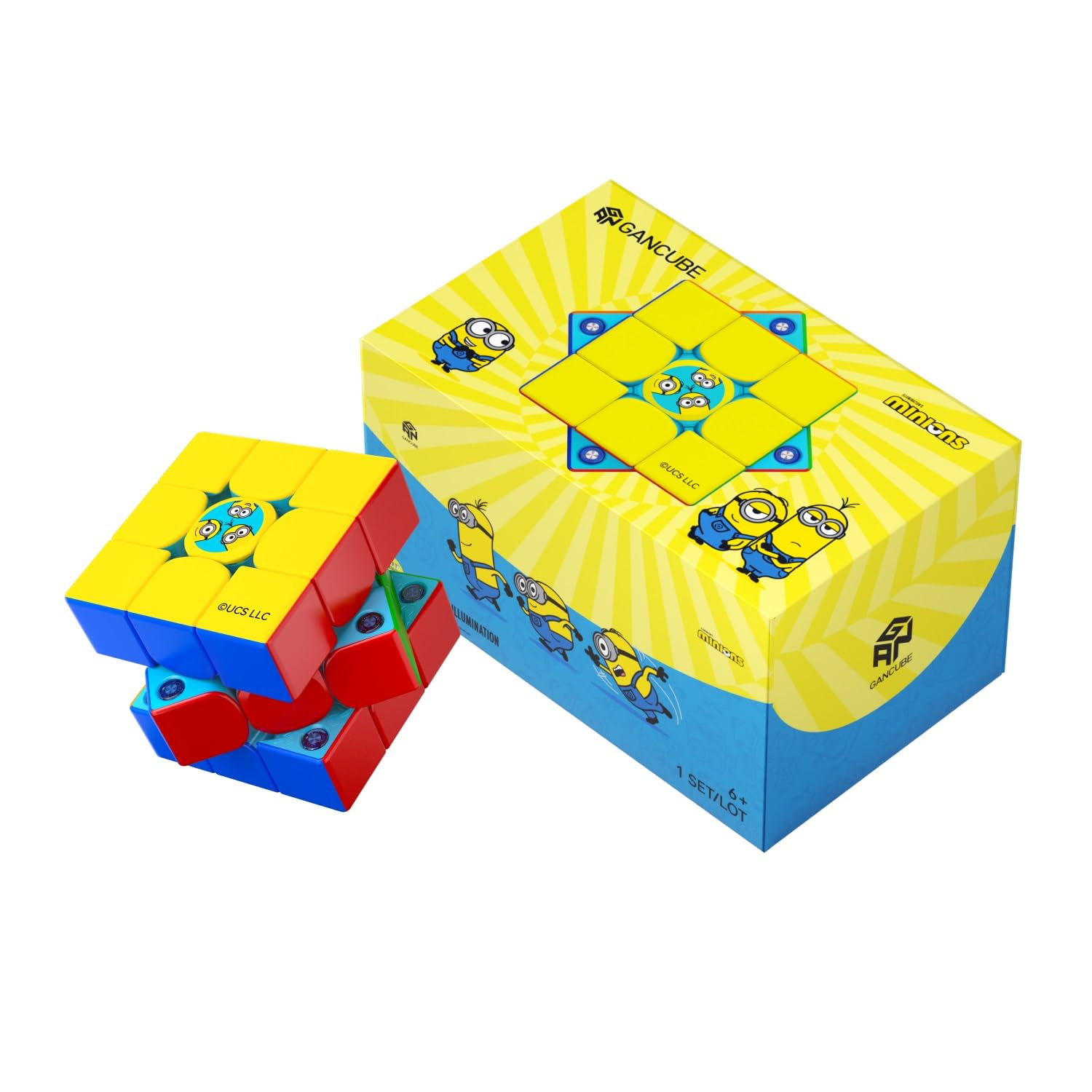GAN 251 v2 Cube 2x2 & 356ME Cubo Profesional Magnético 3x3 Edición Minions