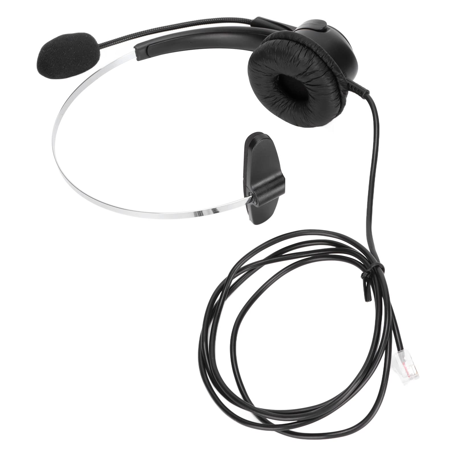 Dioche Auriculares Telefónicos RJ9 Auriculares RJ9 con Micrófono Ajustable de 330° Adecuados para Teléfonos Fijos Domésticos y de Oficinas de Call Center.