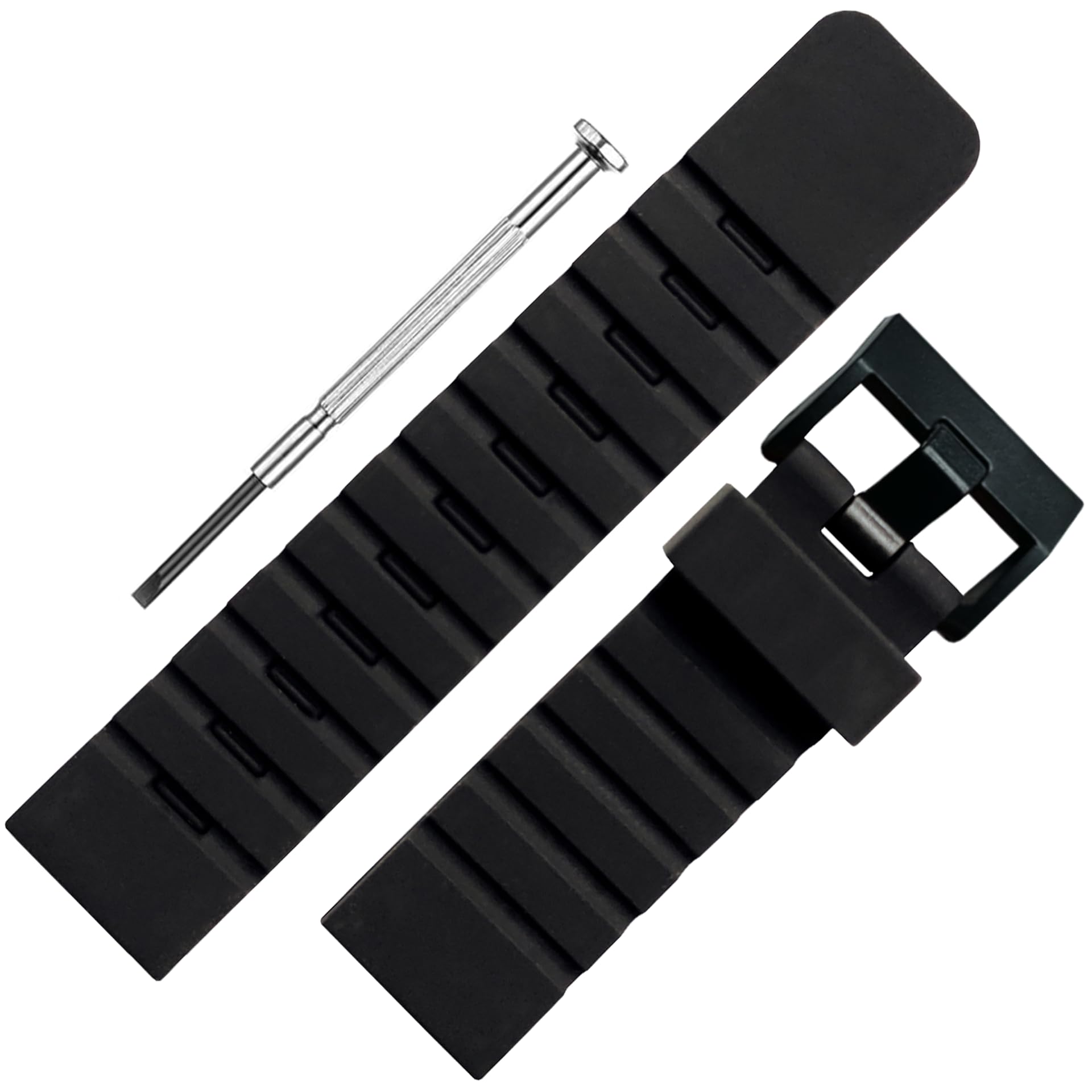 DBLACK SADIDA Premium Silicone Watch Straps, Boxy Design, Matte Finish, Silicone Watch Strap // For 20mm, 22mm, 24mm, 26mm, 28mm, or 30mm Premium Silicone Watch Bands (Choose Your Size) (22MM, Black) (B0B3KHZLDB) Amazon Price History, Amazon Price Tracker