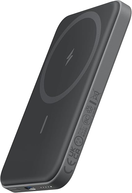 Anker 621 MagGo — Chargeur portable magnétique 5 000mAh (MagSafe compatible) avec câble USB-C — Noir