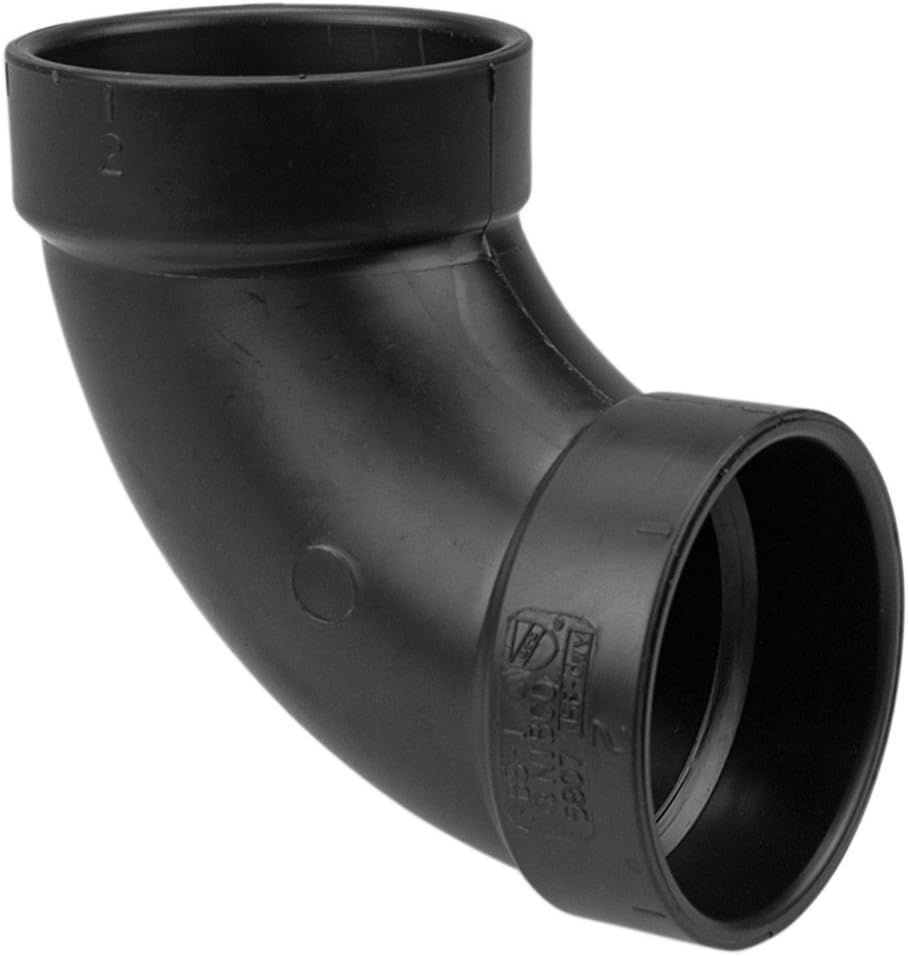 NIBCO - I05555H U5807 3 HXH 90 Elbow ABS, Black, 3" (U58073)