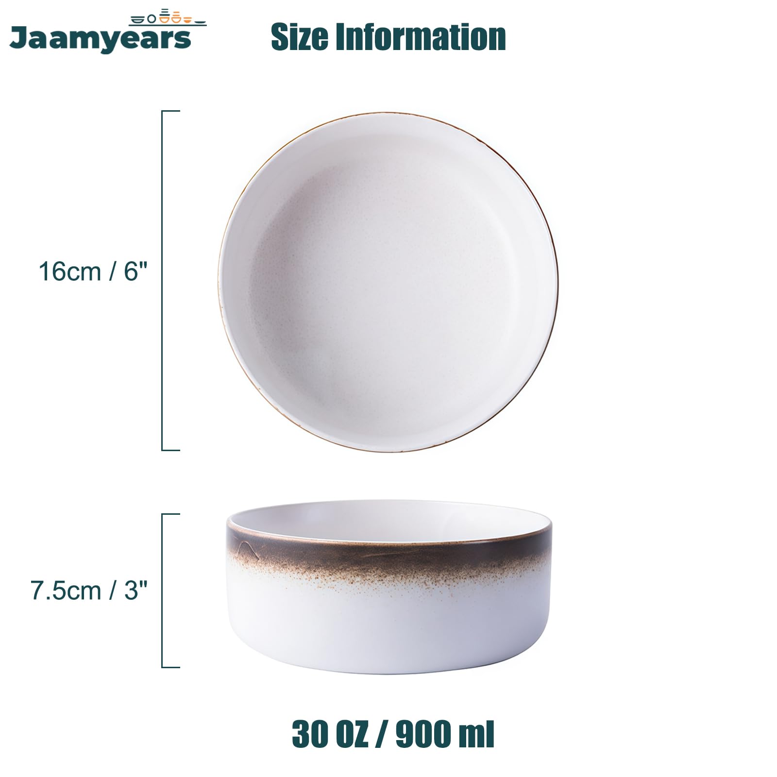 Ceramiczne miski do zupy, zestaw 4 sztuk, 850 ml, bezpieczne w kuchence mikrofalowej, porcelanowe miski obiadowe, kamionkowe miski na płatki i ryż, trwałe i wszechstronne przybory kuchenne