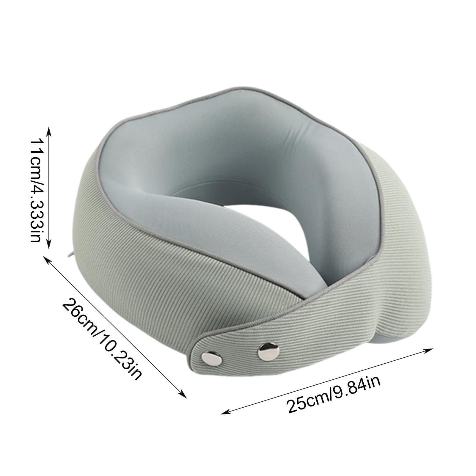 Poduszka Podróżna Poduszka Podróżna Z Pianki Memory Foam, Regulowana, W Kształcie Litery U, Do Samolotu I Samochodu Poduszka na Kark(Grün)