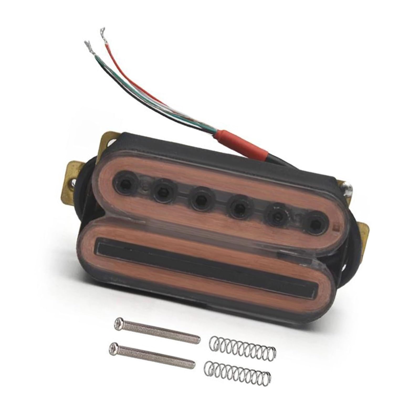 E Gitarren Humbucker Mit Sechskantschraubenverstellung 4 Adriger Kabelsplitter Transparentes Design(N and b)