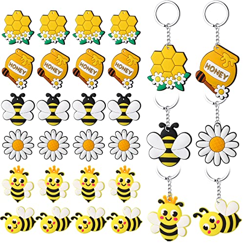 Porte-clés abeilles lot de 36 pour combler les pochettes surprises enfants