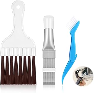 3 unidades Ar condicionado condensador aleta pente, ar condicionado pente de lâminas escova de limpeza, bobina de aço inoxidável condensador escova final pente condensador para limpar